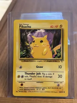 Pokemon TCG Pikachu 58/102 E3 Stamp - Yellow Cheeks - 1999 - Great Condition - Image 1