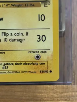 Pokemon TCG Pikachu 58/102 E3 Stamp - Yellow Cheeks - 1999 - Great Condition - Image 4