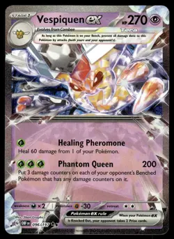 Pokemon TCG SV03: Obsidian Flames #096/187 Vespiquen EX NM - Image 1