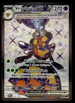 Pokemon TCG SV: Obsidian Flames #212/197 Vespiquen EX NM - Image 1