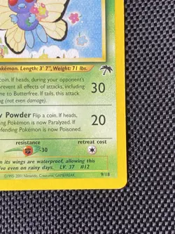 Pokemon Butterfree 9/18 2001 Stage 2 Southern Islands LP+ - Image 4