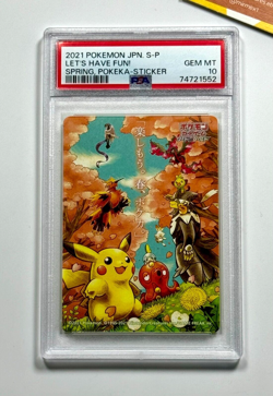 Pokemon PSA 10 Let's Have Fun Spring Pokeka Sticker Promo 2021 S-P Japanese - Image 1