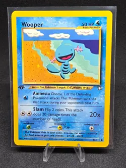 Pokemon TCG Wooper 82/111 Neo Genesis Vintage 1st Edition Common NM - Image 1