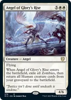 Angel of Glory's Rise NM #79 Commander: Innistrad: Midnight Hunt MTG - Image 1