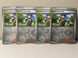4x Brock's Scouting Playset 146/159 Reverse Holo Pokemon TCG - Image 1