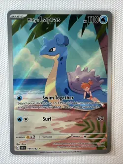 Misty's Lapras 194/182 Sv10: Destined Rivals Pokemon NM/M Unplayed Pack Fresh - Image 1