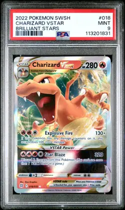 2022 Pokemon Charizard VSTAR - Brilliant Stars - 018/172 - PSA 9 MINT - Image 2