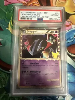 2021 POKEMON SWSH PROMO CELEBRATIONS COLLECTION #132 DRAGAPULT-HOLO PSA 10 - Image 1