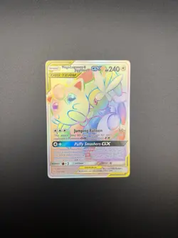 Pokemon TCG Mega Lopunny & Jigglypuff GX (Secret) 261/236 Sm-Cosmic Eclipse Holo - Image 1