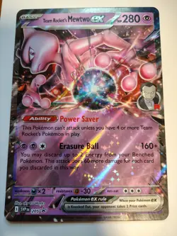 Pokemon TCG Team Rockets Mewtwo EX 205 Black Star Promo Jumbo - Image 1