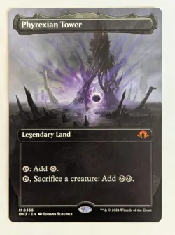 Phyrexian Tower (Borderless) Modern Horizons 3 Regular, NM - MTG - Image 1