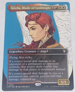 Gisela, Blade of Goldnight 0682 Borderless Commander Masters MTG MAGIC UNPLAYED - Image 1