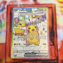 Pokemon TCG Pikachu EX Surging Sparks Ultra Rare Card 219/191 Scarlet & Violet - Image 1