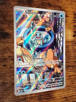 2024 Pokemon Stellar Crown Squirtle 148/142 Illustration Rare - Image 1