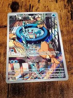 2024 Pokemon Stellar Crown Squirtle 148/142 Illustration Rare - Image 2