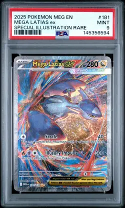 Pokemon TCG Mega Latias EX SIR 181/132 Mega Evolution PSA 9 - Image 1