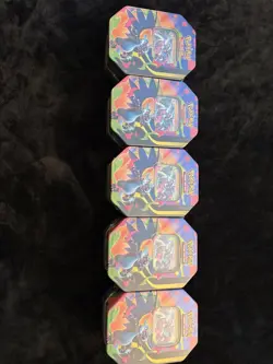 SEALED Mega Charizard X ex Tin Pokemon TCG Mega Evolution Phantasmal Flames - Image 5