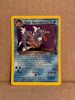 1999 Pokemon Dark Gyarados 8/82 Holo Rare PRERELEASE Unlimited Team Rocket - Image 1
