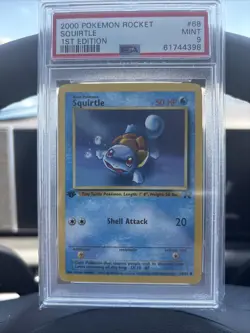2000 POKEMON ROCKET 1ST EDITION #68 SQUIRTLE PSA 9 —CLEAN— - Image 1
