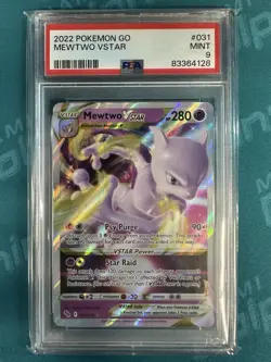 2022 POKEMON GO #031 MEWTWO VSTAR PSA 9 - Image 1