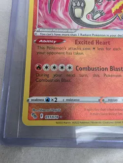 Radiant Charizard 011/078 Radiant Rare Pokemon GO Pokemon Holo Near Mint - Image 4