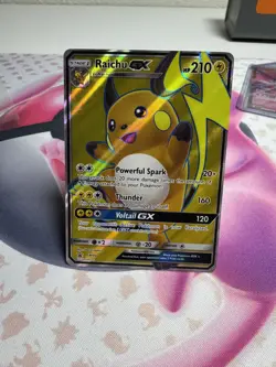Pokemon SM90 Black Star Promo Full Art Raichu GX - Image 1
