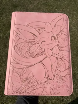 Pokemon Sylveon Laser Engraved TCG Binder 9 Pocket (Made To Order) - Image 1