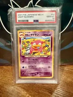 Pokemon Light Slowbro Neo 4 Japanese #080 PSA 10 Gem Mint - Image 1