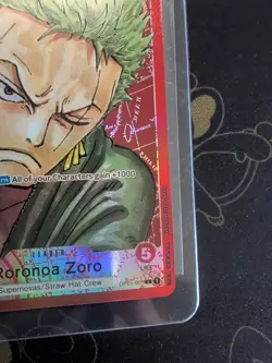 One Piece TCG Roronoa Zoro Alt Art Leader Op-01 Near Mint - Image 5