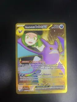Pokemon TCG Team Rocket's Crobat EX 242/182 Destined Rivals Gold Hyper Rare Card - Image 1