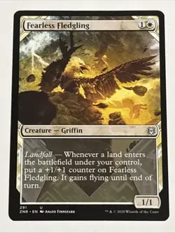 MTG Zendikar Rising Fearless Fledgling Showcase 291 NM - Image 1