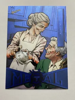 2021 Marvel Metal Universe Spider-Man Light FX Neon Blue #6 Aunt May - Image 1