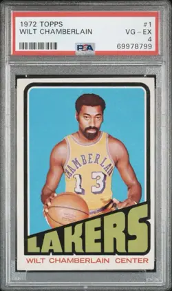 1972-73 Topps Basketball #1 Wilt Chamberlain PSA 4 VG-EX Los Angeles Lakers HOF - Image 1
