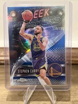 2025-26 Topps Chrome - Sleek Finishers Stephen Curry #SF-1 Blue Refractor /150 - Image 1