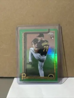 2025 Topps Chrome Rookie Thomas Harrington Green /99 Pirates 1/99 - Image 1