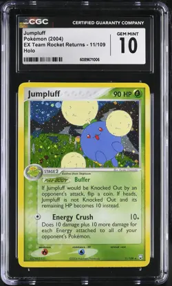 CGC 10 GEM MINT Jumpluff EX Team Rocket Returns 11/109 Holo Pokemon Card - Image 1