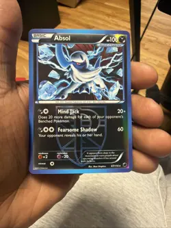 Absol 67/116 Plasma Freeze Pokemon Card Black White, Reverse Holo, LP Condition - Image 1