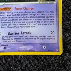 Deoxys 18/107 Defense Forme EX Deoxys Pokemon Card Reverse Holo Foil Rare HP - Image 4