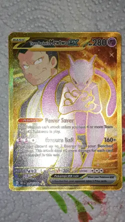 Pokemon Team Rocket's Mewtwo EX Destined Rivals Card 240/182 NM/M ENGLISH - Image 3