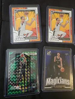 Panini Victor Wembanyama Rookie 8 Card Lot Spurs NBA 2023-24 Donruss Hoops - Image 2