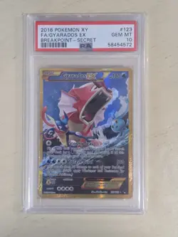 PSA 10 GYARADOS EX 123/122 POKEMON XY BREAKPOINT SECRET RARE FULL ART - Image 1