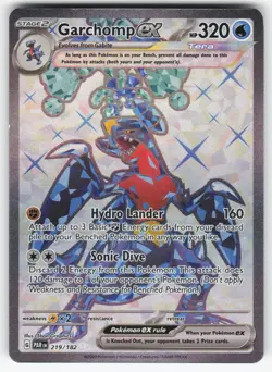 LP Garchomp ex 219/182 Paradox Rift Ultra Rare Pokemon - Image 1