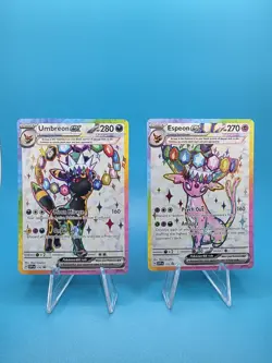 Pokemon TCG Prismatic Evolution 175 Espeon & 176 Umbreon Ex Promos Set - Image 1