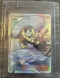 Pokemon Lillie Full Art Ultra Rare Holo Trainer SM Base Set 147/149 English - Image 1