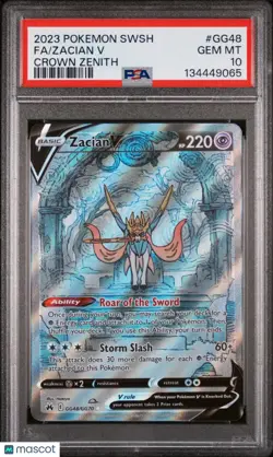2023 Pokemon Sword And Shield Crown Zenith Zacian V Fa Crown Zenith PSA 10 #GG48 - Image 1
