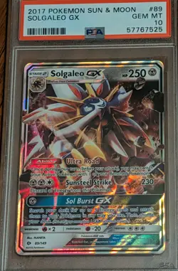 PSA 10 Pokemon Solgaleo GX 89/149 Ultra Rare Holo SM Base Set 2017 - Image 1