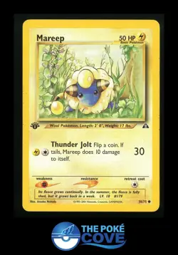 Mareep 58/75 | Neo Discovery 1st Edition | Pokemon Common | HP - Image 1
