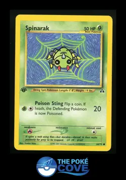 Spinarak 64/75 | Neo Discovery 1st Edition | Pokemon Common | MP - Image 1