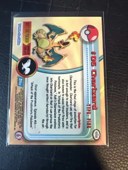 Charizard 06 Topps Holo Foil Pokemon - Blue Logo - Image 3
