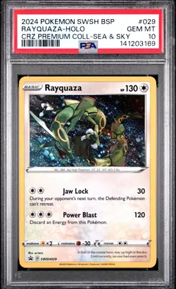 2024 POKEMON SWSH BLACK STAR PROMO #029 RAYQUAZA-HOLO PSA 10 - Image 1